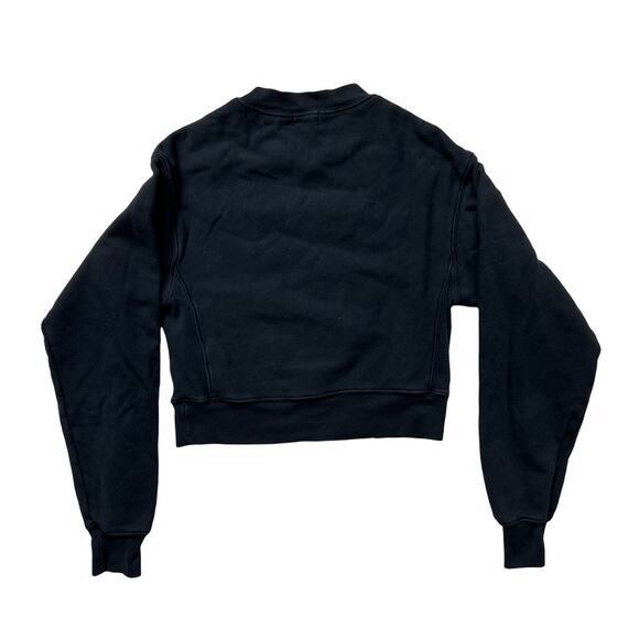 $195 RE/DONE Graphic Print Logo Crew Neck Cropped Sweatshirt - S - Picture 2 of 8